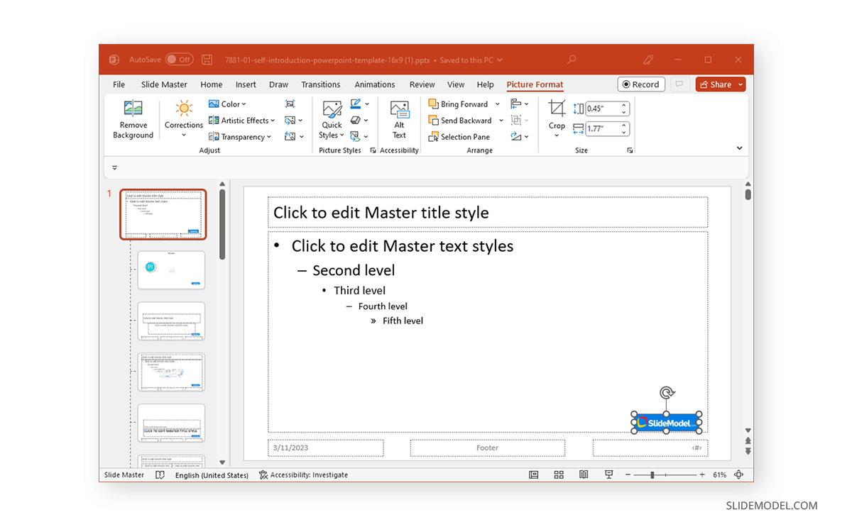 How to add a logo watermark in PowerPoint