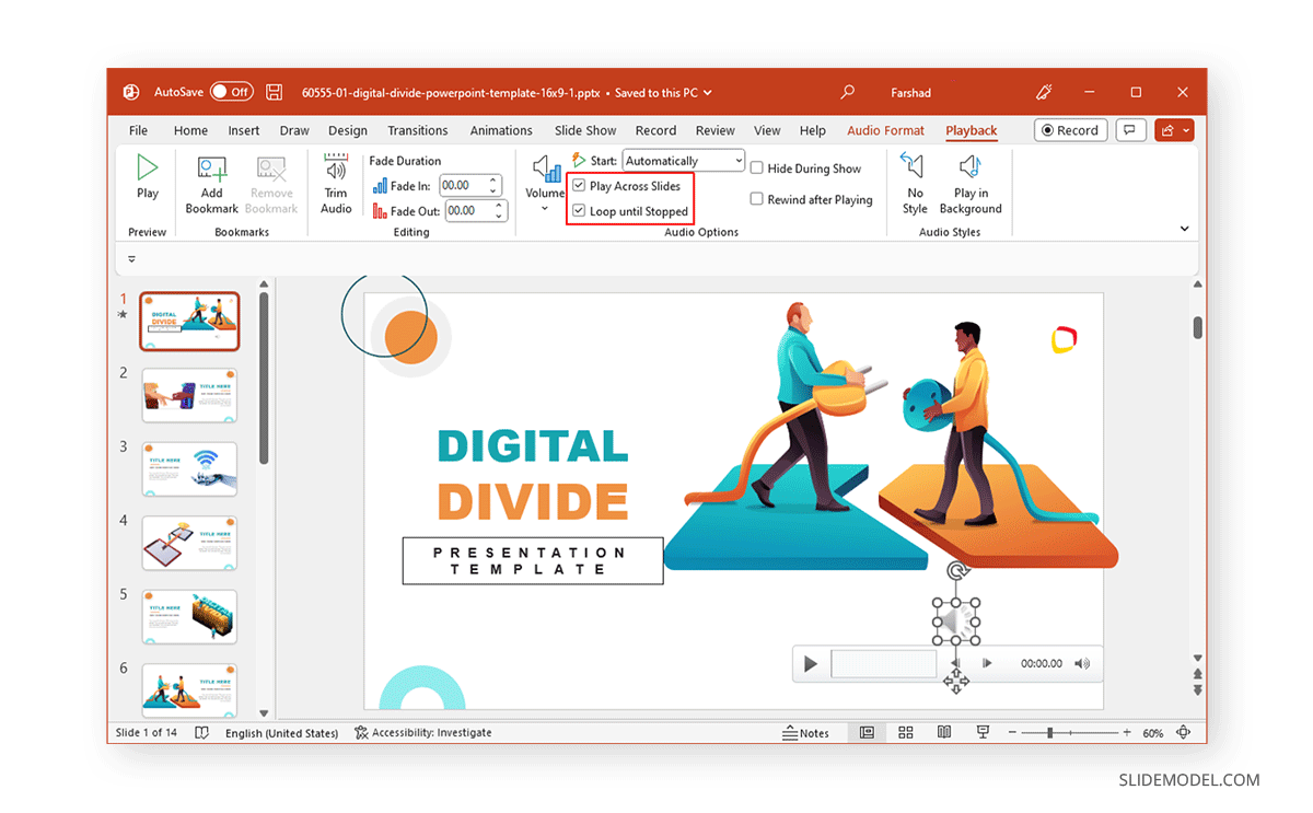 Play music across all slides in PowerPoint