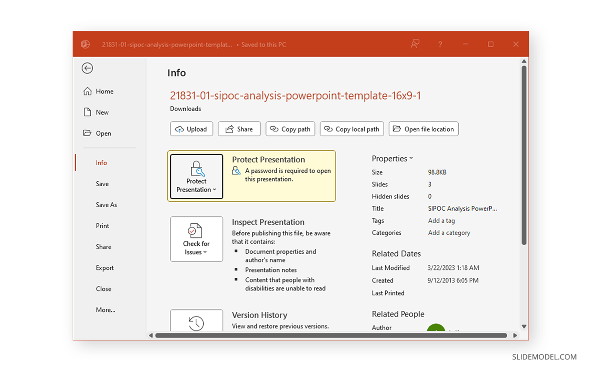How to password protect a PowerPoint file