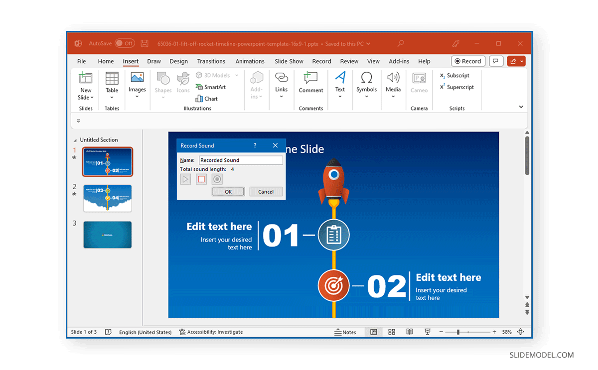 Stop a recording in PowerPoint