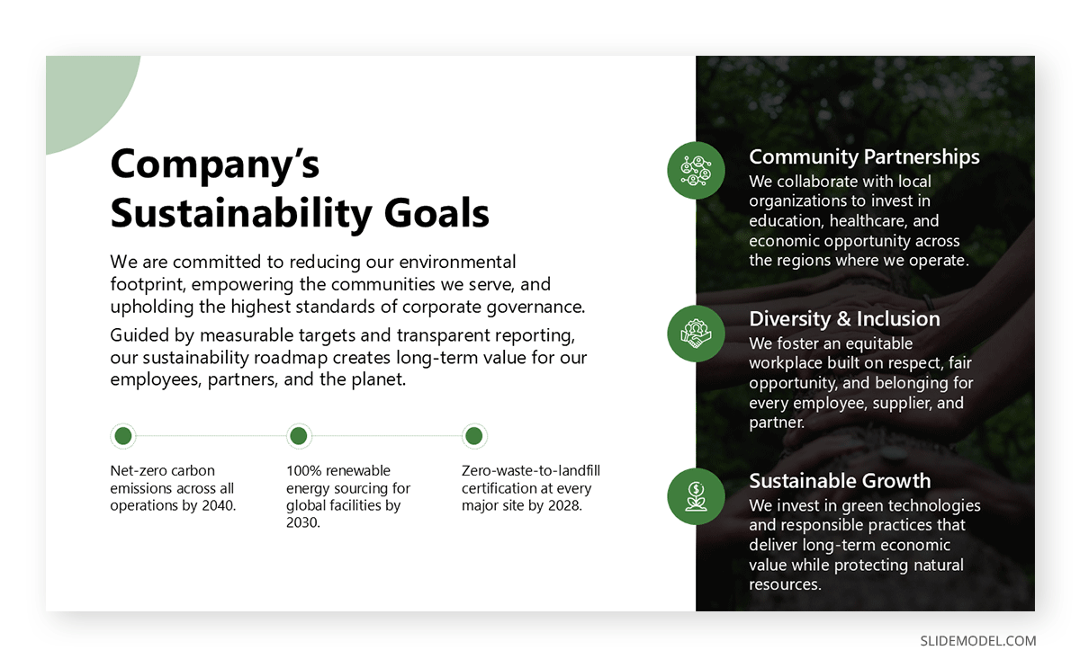 Corporate Social Responsibility slide sample