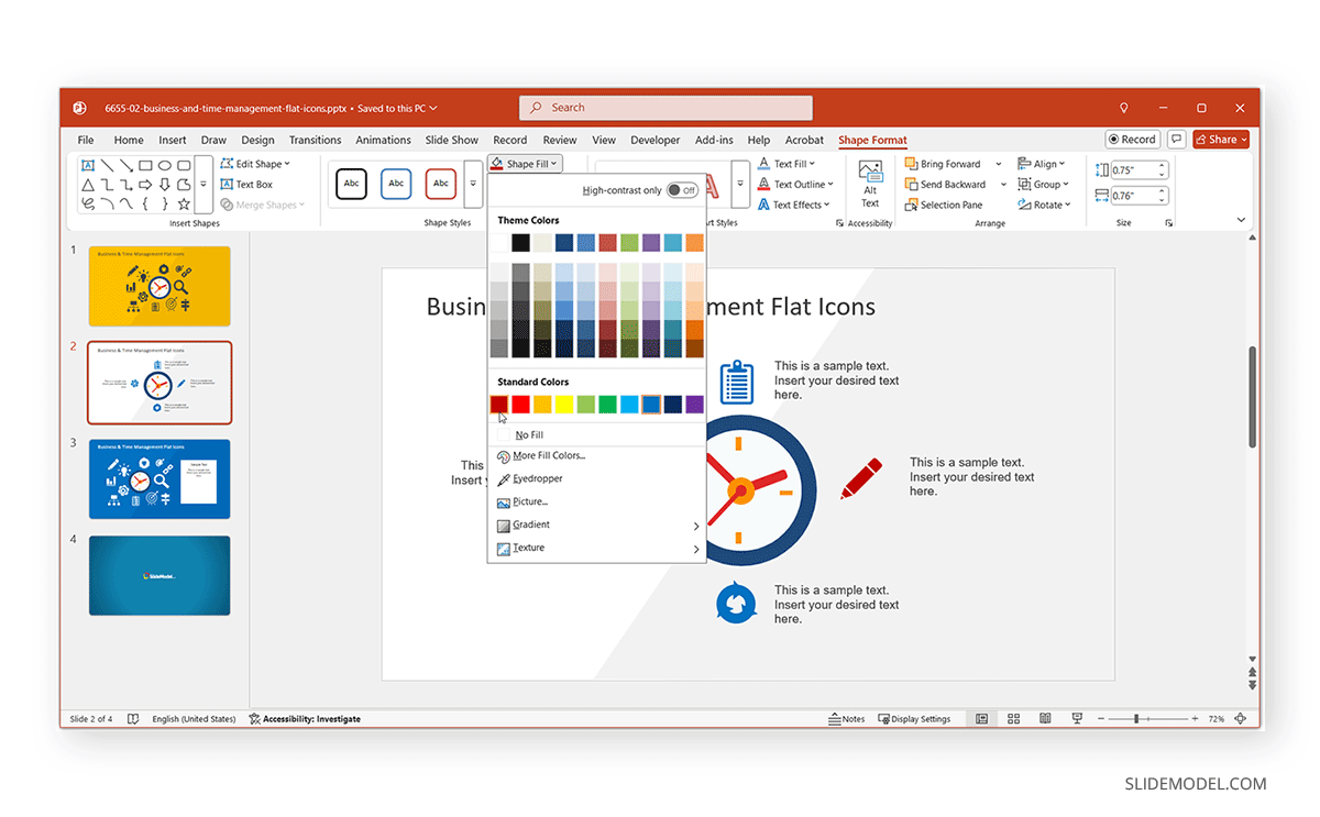 Editing PowerPoint icons