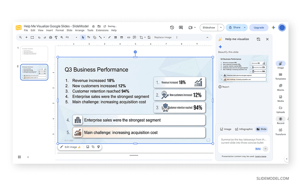 How to use AI edit image in Google Slides