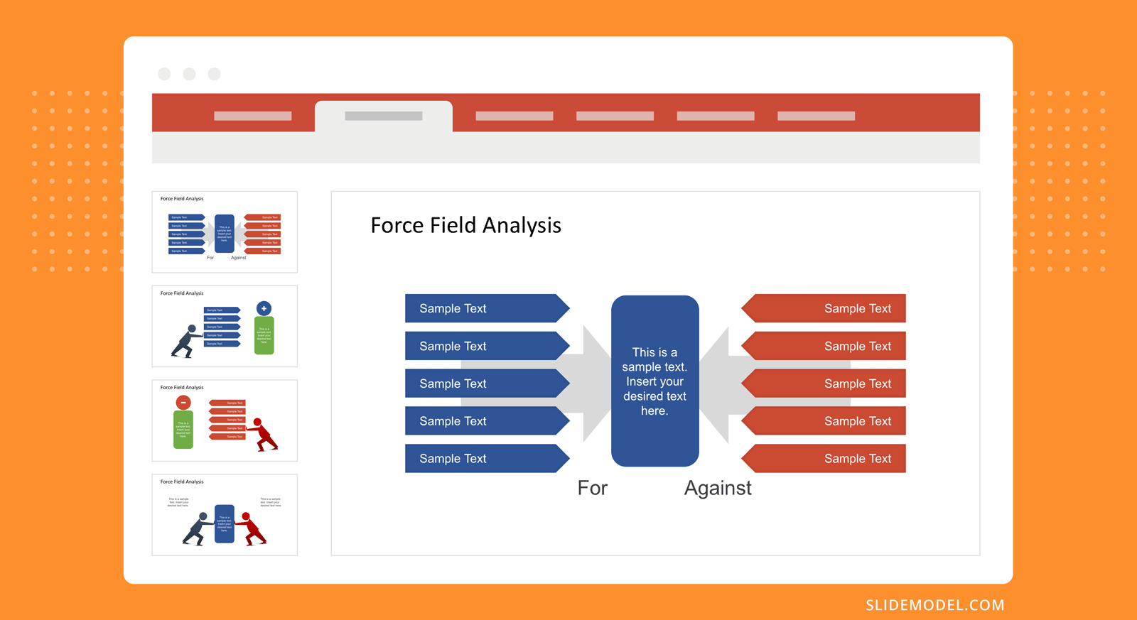 Force Field Analysis PowerPoint Template