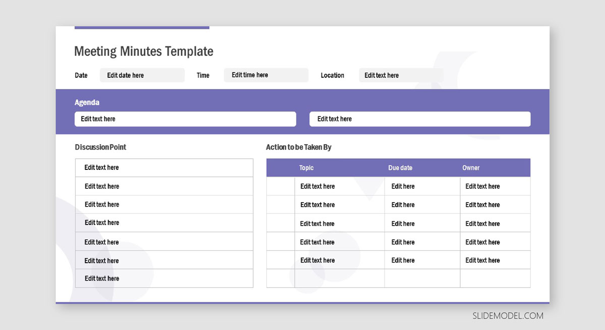 How to Present Meeting Minutes to an Audience - Meeting Minutes Template in PowerPoint