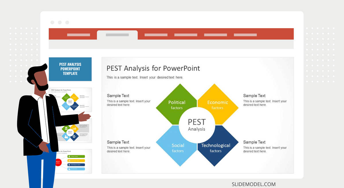 PEST Analysis Diagram Template for PowerPoint