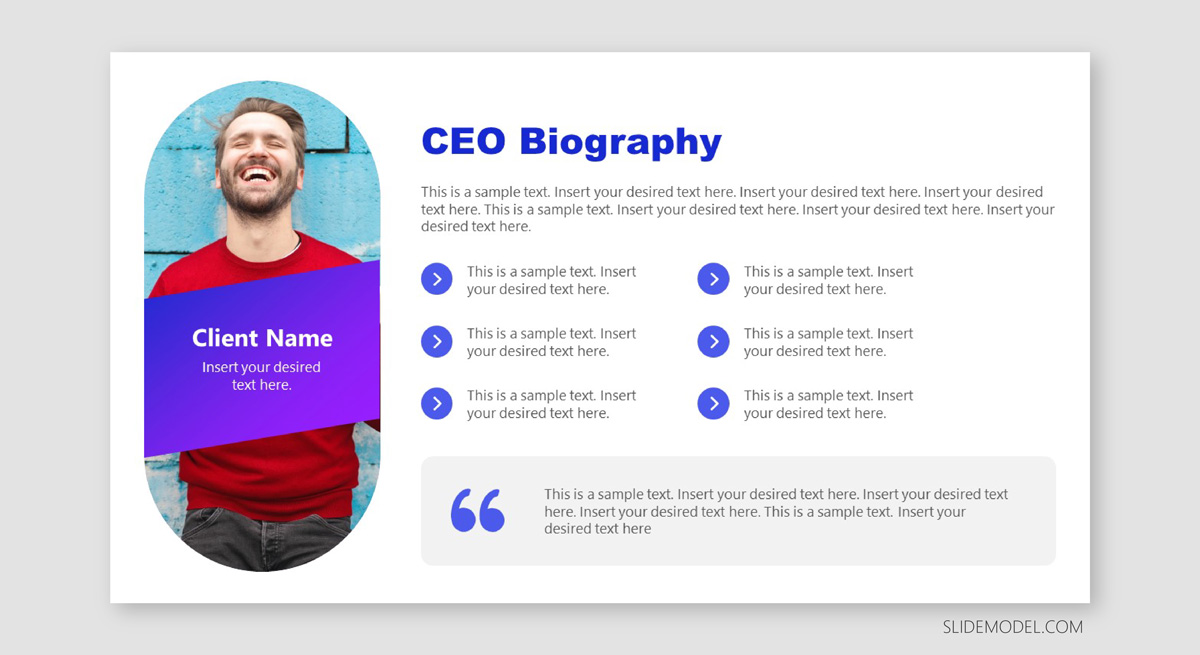 how to write employee biography