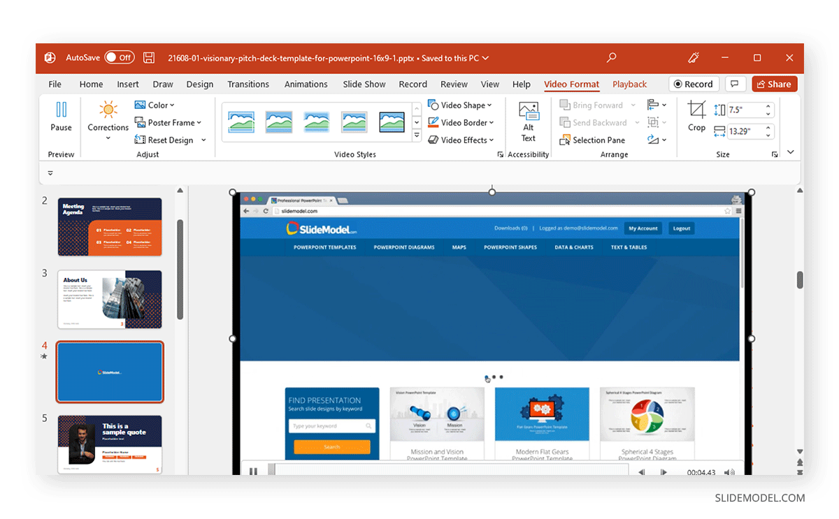 the result on how to compress a PowerPoint presentation