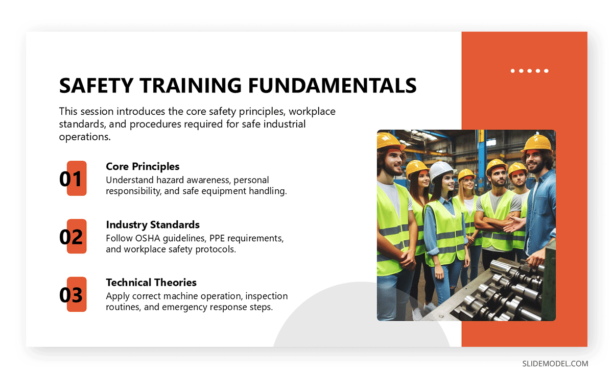 Instructional oral presentation slide example