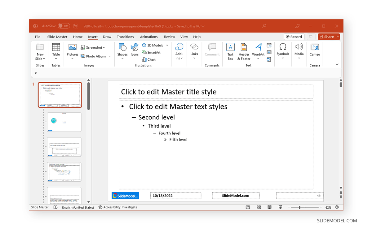 How to change the notes 2025 page style in power opint