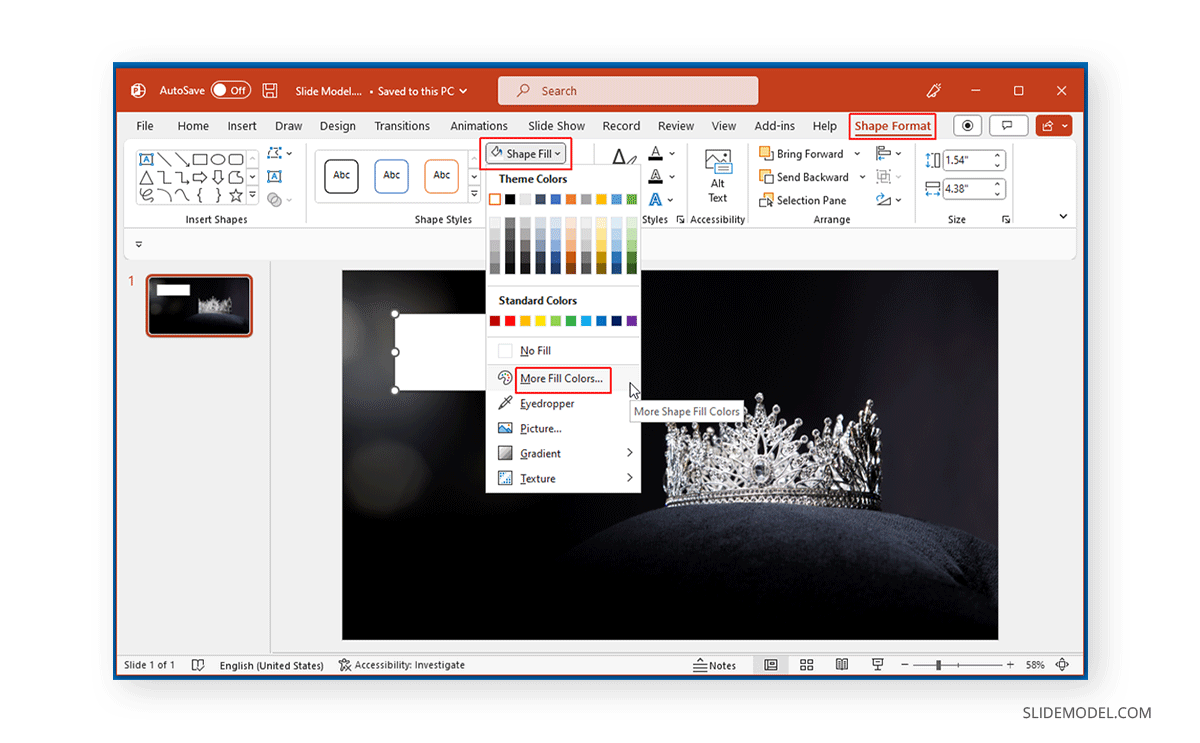 Advanced Fill options for shapes in PowerPoint