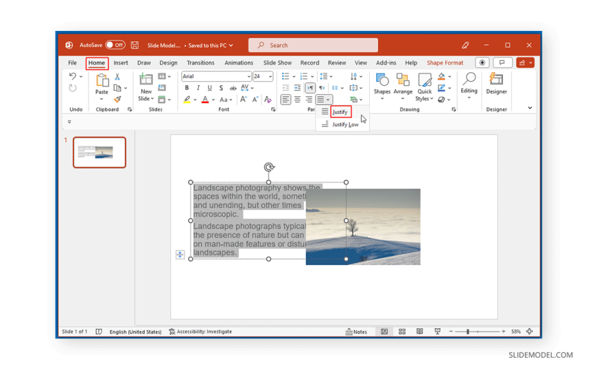 05_justify-text-to-align-to-image-in-powerpoint - SlideModel