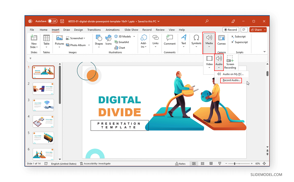 Record audio in PowerPoint