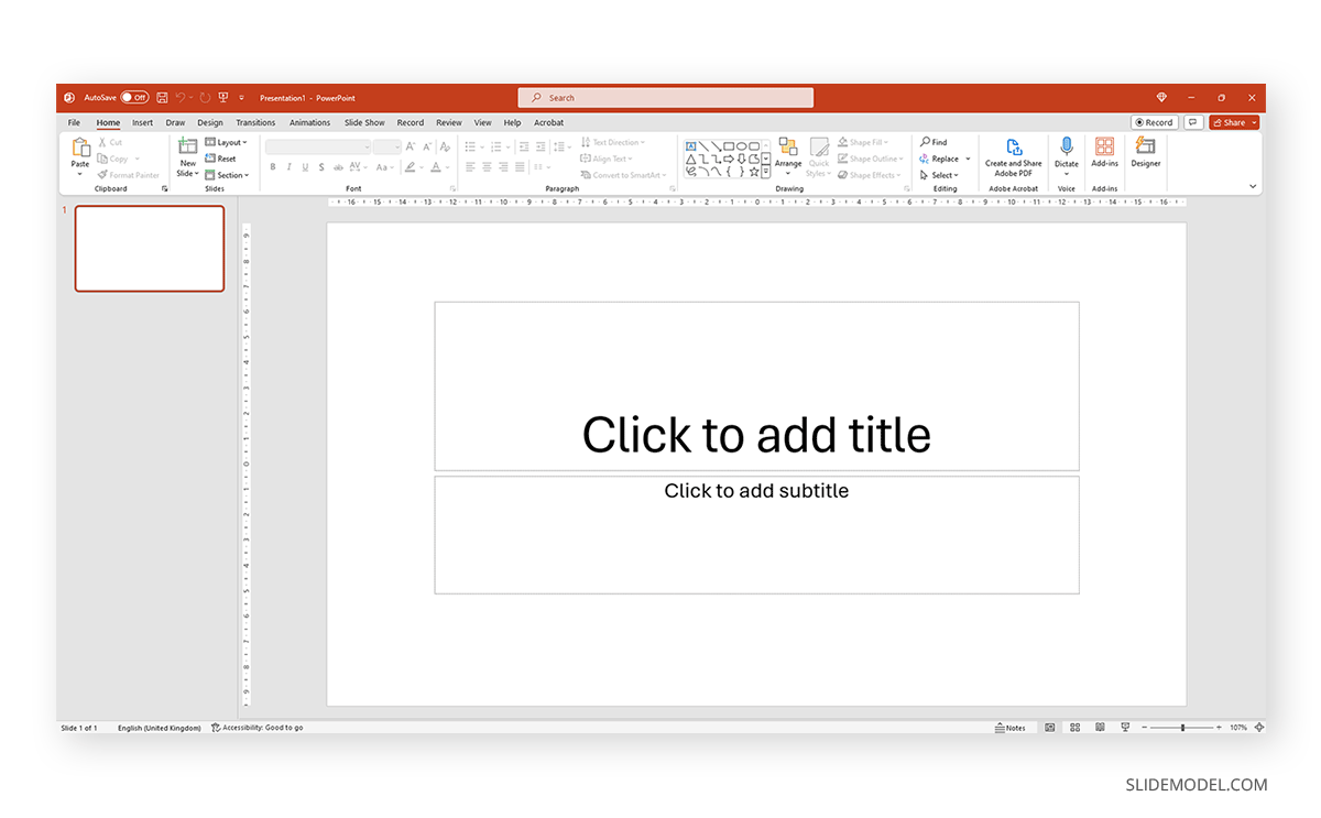 Blank presentation slide