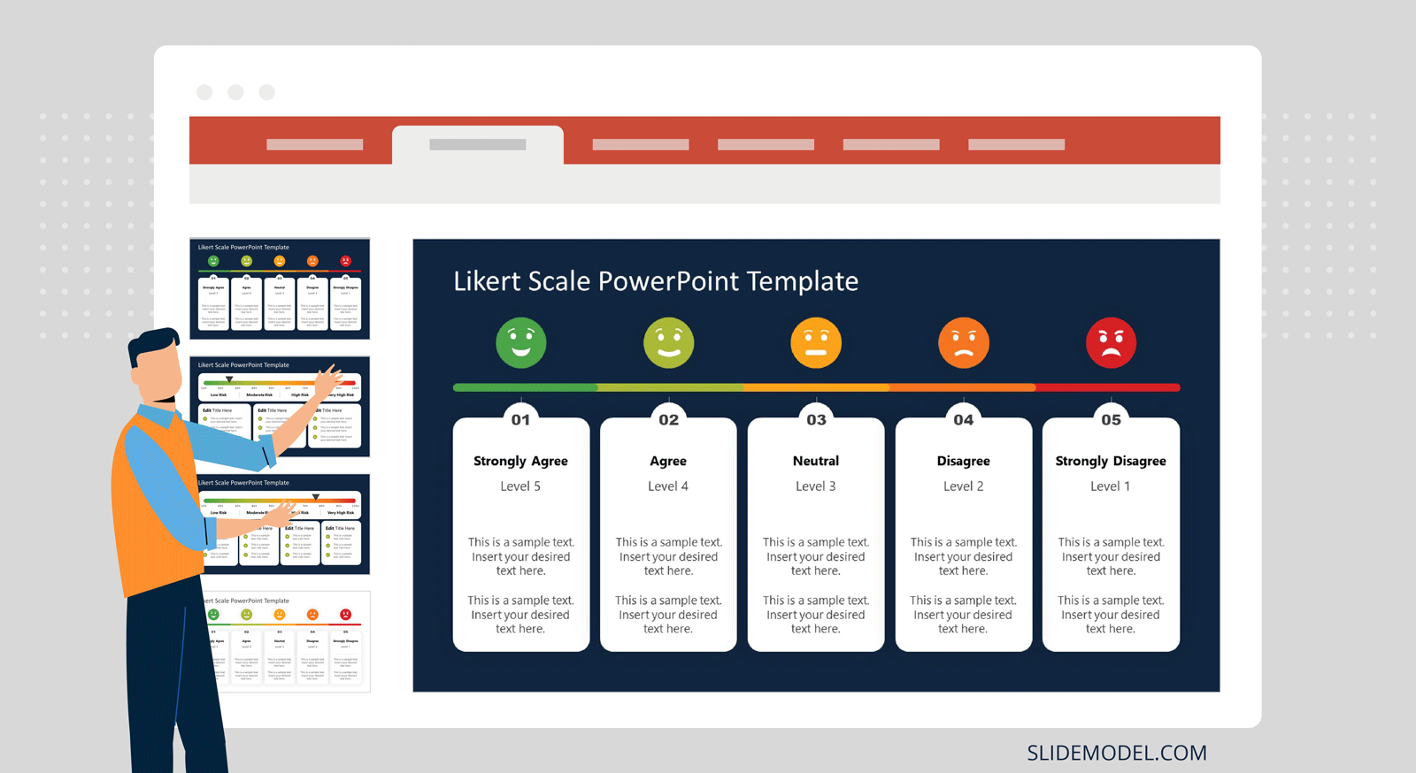 Questionnaires Slide Example with Likert Scale