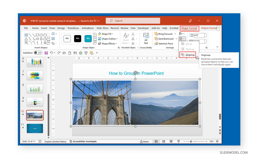 06-ungroup-objects-in-powerpoint - SlideModel
