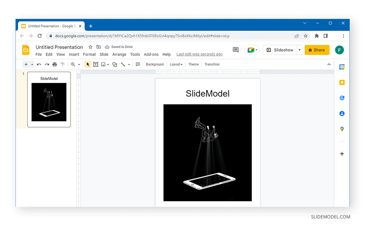 Vertical slide design in Google Slides