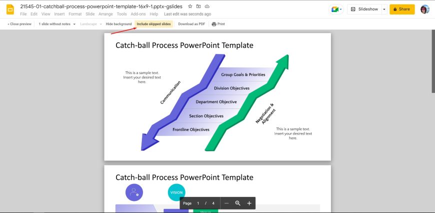 how to exit presentation mode in google slides