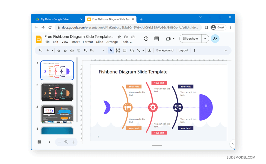 google presentation numbers