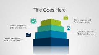 This is a 4 Level 3D Stacked Graphic for PowerPoint