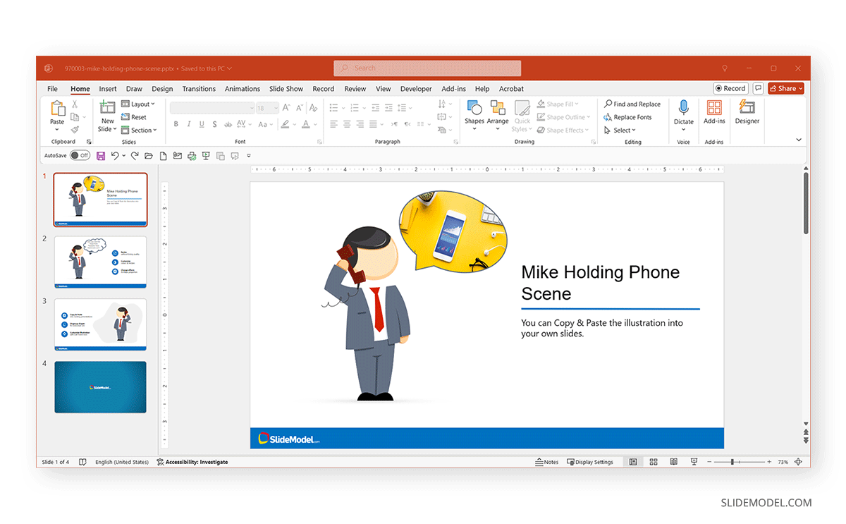 Speech Bubble in PowerPoint depicting an image