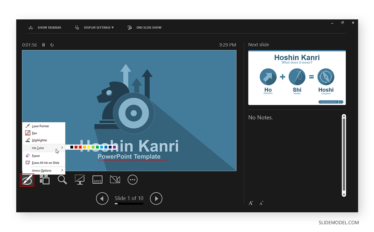 powerpoint record presentation presenter view