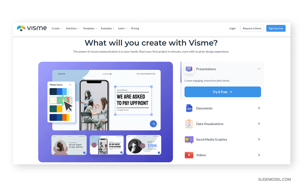 Discover Visme presentation designer solution