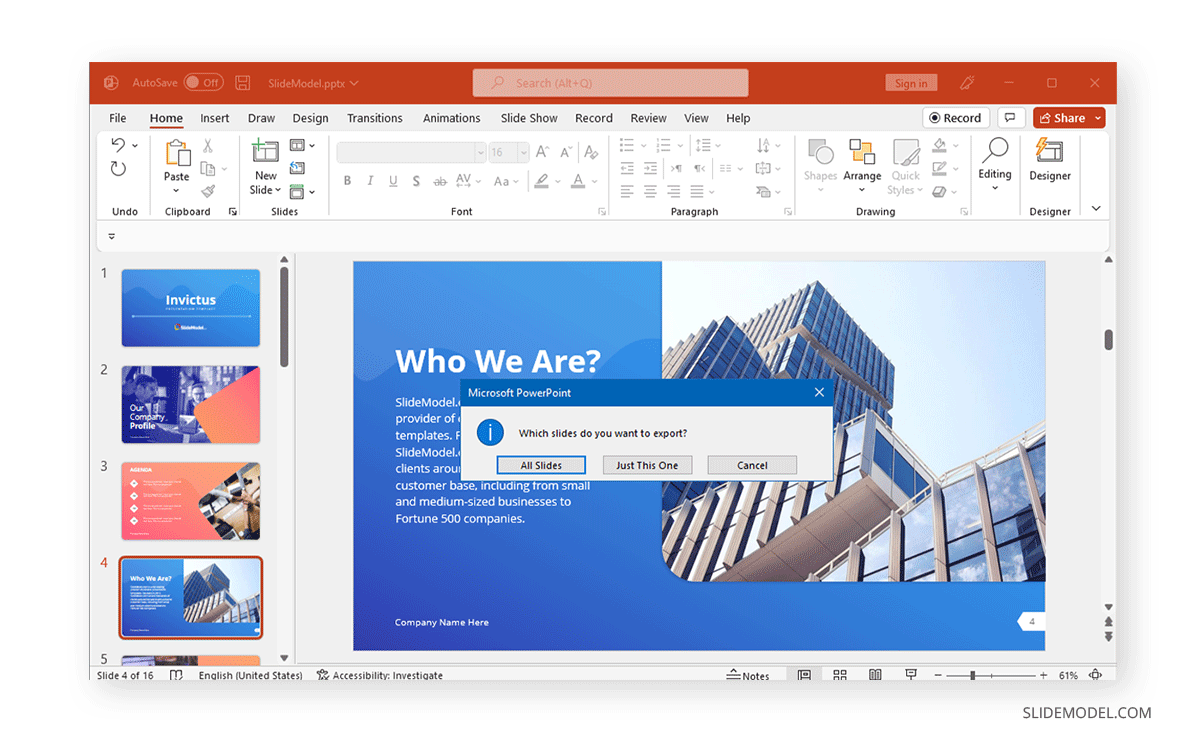 Export slide as image in PowerPoint