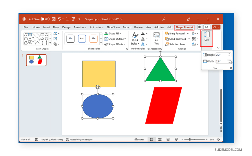 How To Resize Multiple Shapes In Powerpoint