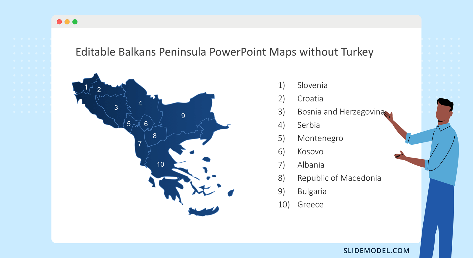 Balkans Map PPT Template