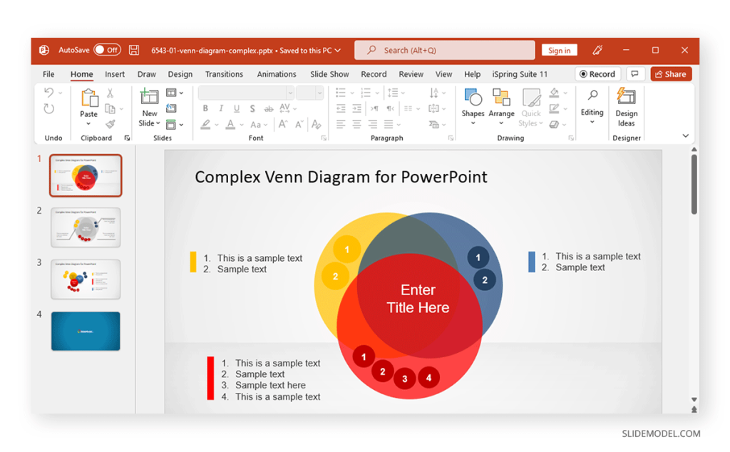 A Venn Diagram PowerPoint Template by SlideModel