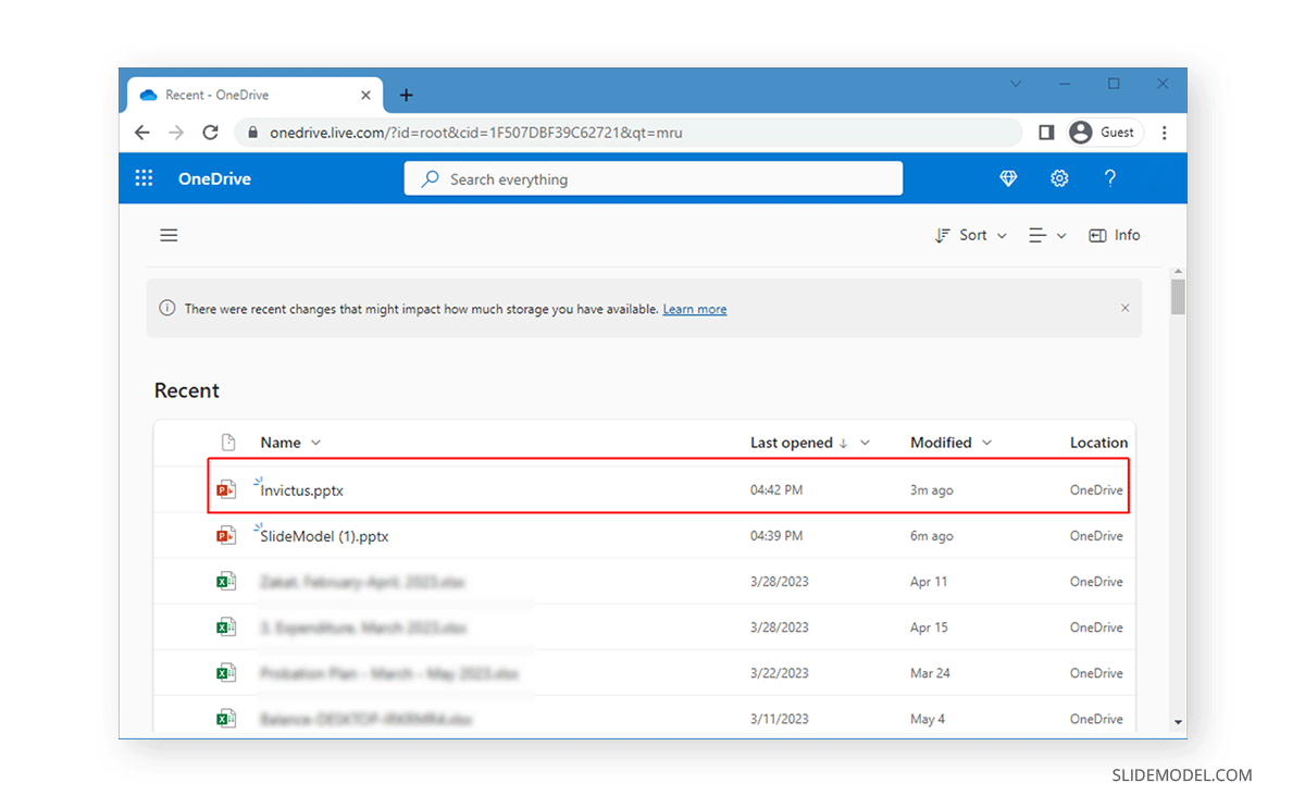 Locating autosaved file in OneDrive - Recover .pptx using OneDrive