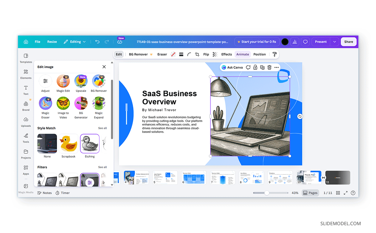 Using Style Match image editing in Canva