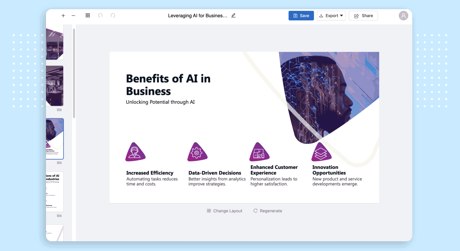 How to export from SlideModel.ai