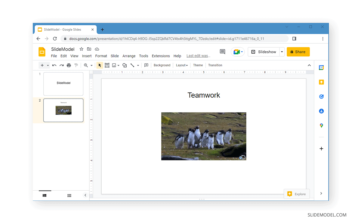 end result of inserting a third-party gif into Google Slides via URL