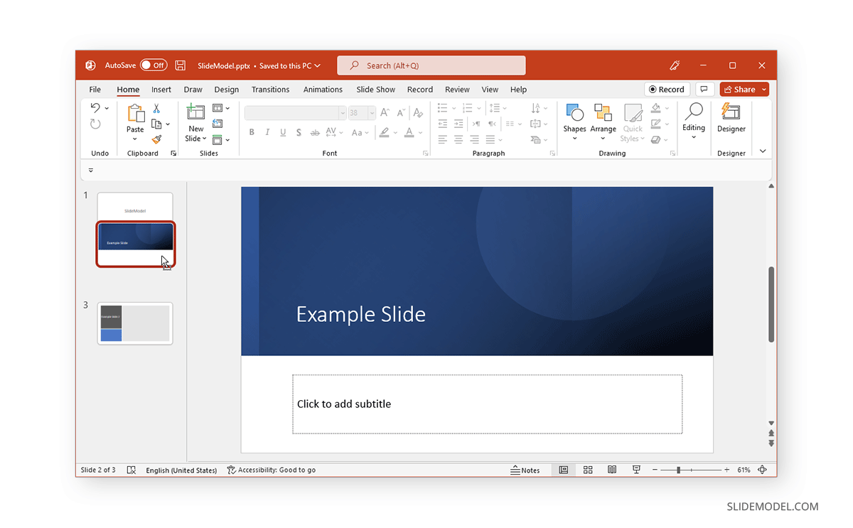 re-arrange slides in PowerPoint