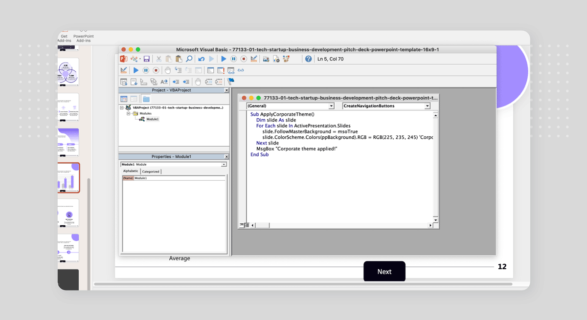 PowerPoint VBA code for custom color theme