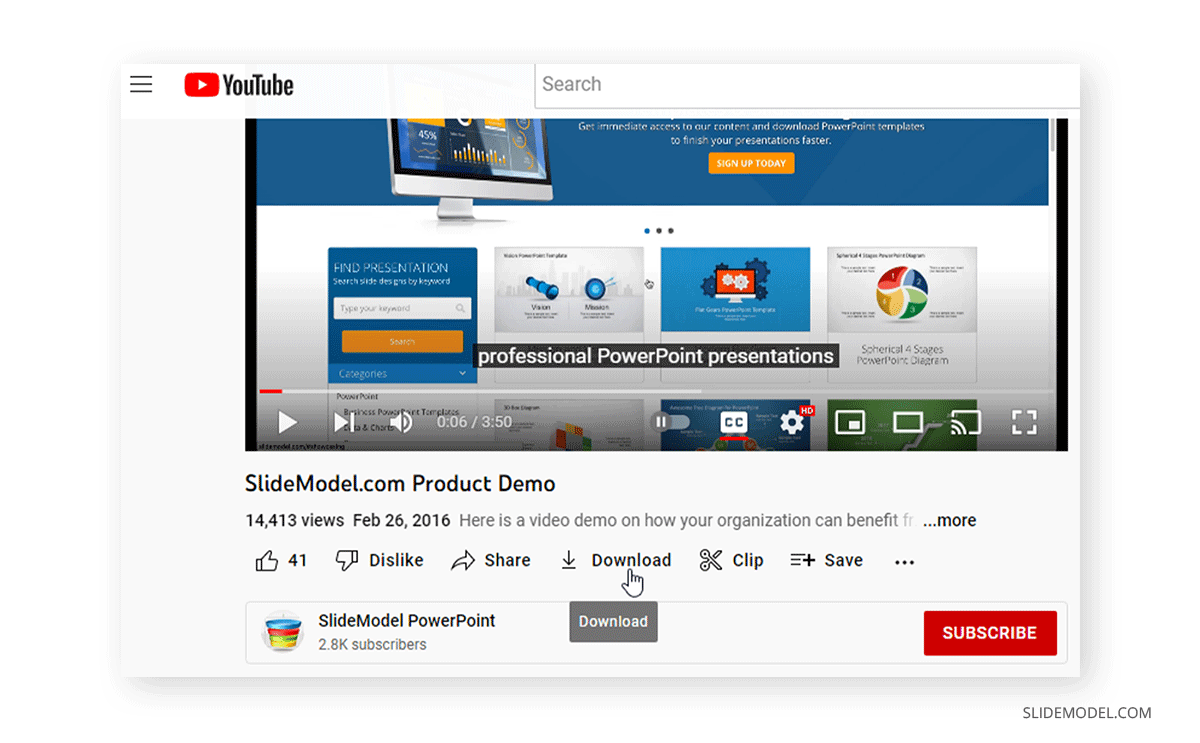 how to download youtube video for presentation