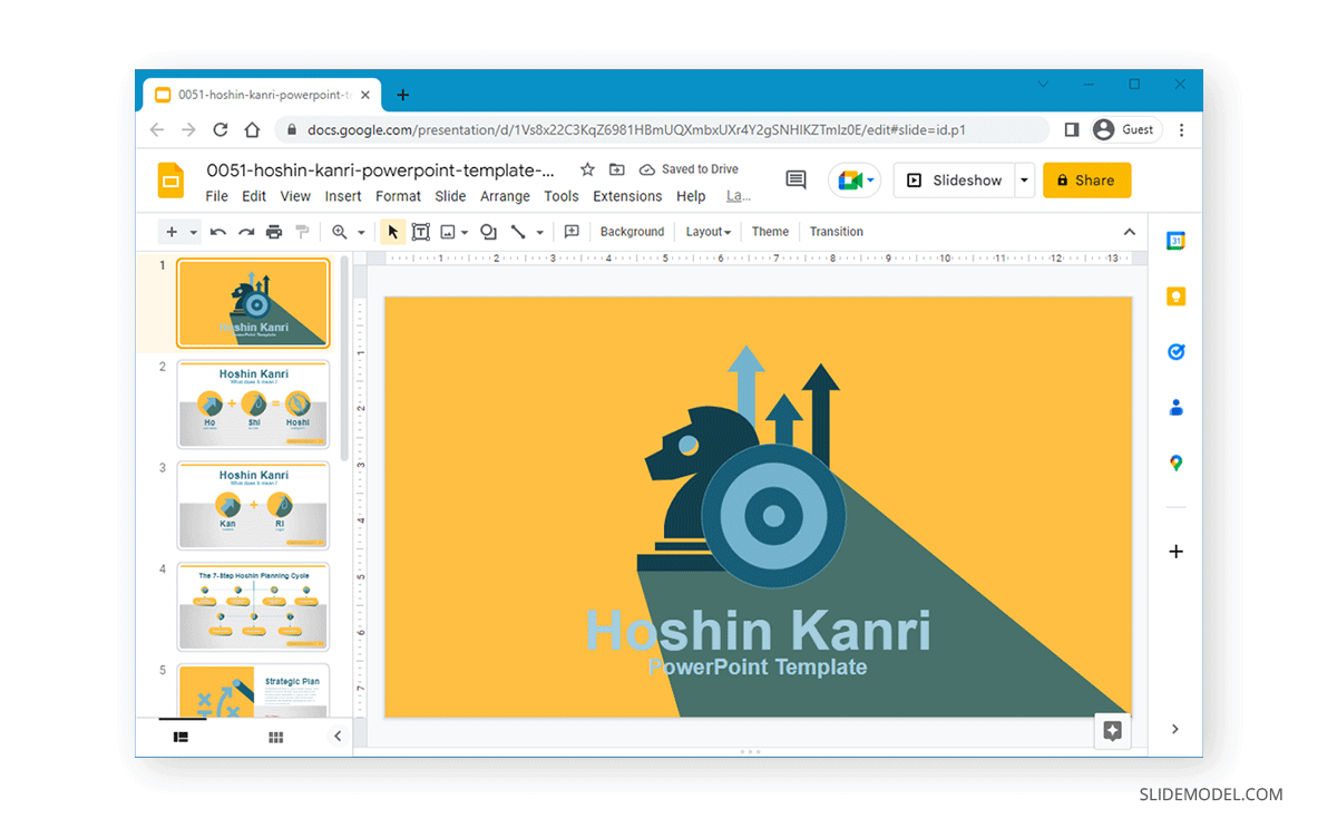 Final result changed theme in Google Slides