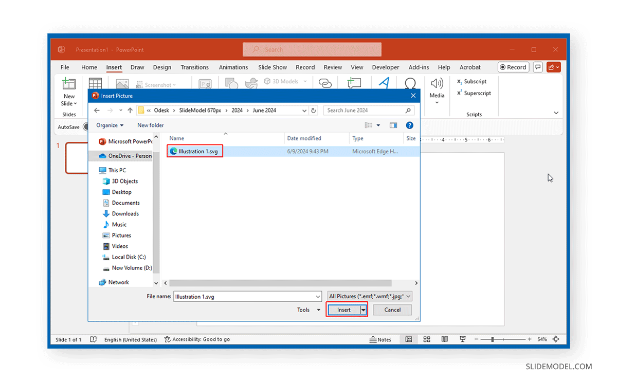 Insert SVG into PowerPoint