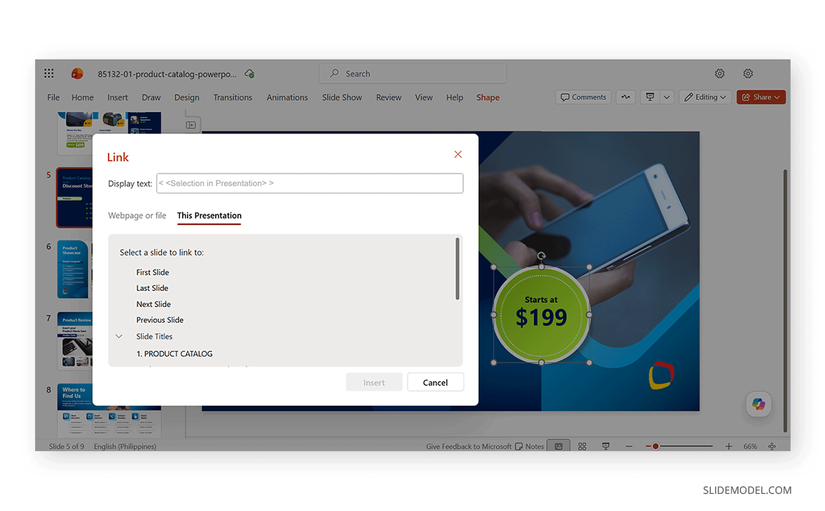 PPT Web slide linking