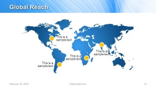 World Map Slide Design for Global Reach