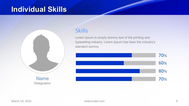 Skills Template of Blue PowerPoint