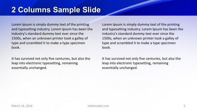 2 Column Presentation Details Slide - SlideModel