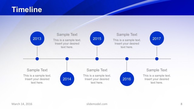 Horizontal Timeline Template Yearly