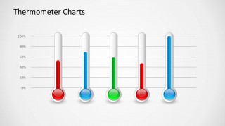 Vertical Thermometer Shapes for PowerPoint