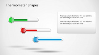 Lateral Thermometer Shapes for PowerPoint