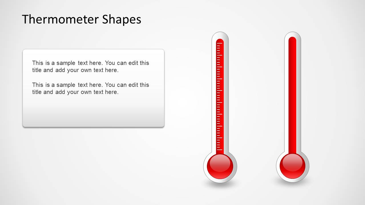 Thermometer Shapes for PowerPoint SlideModel