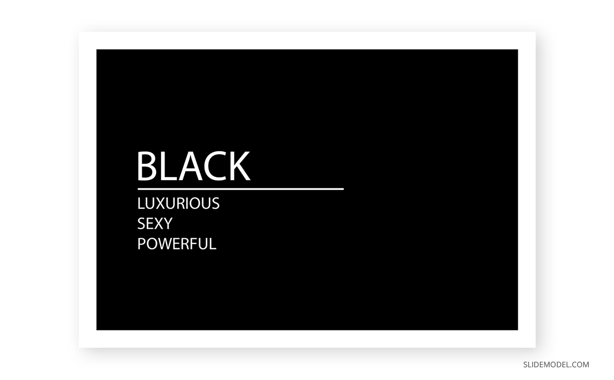 color psychology of the color black