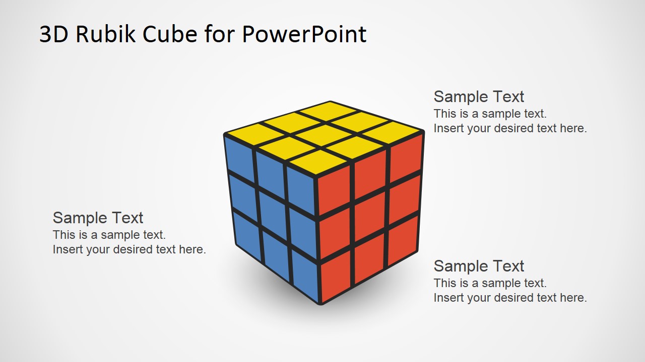 Editable PowerPoint 3x3x3 Rubik Cube